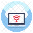 Cloud Connected Laptop  Icon