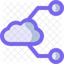 Cloud Network Split Icon