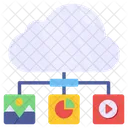 Cloud Network Cloud Connection Cloud Media Icon