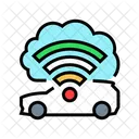 Cloud Connected Car Icon