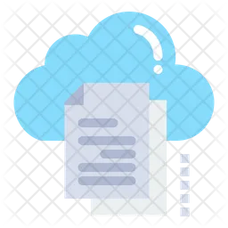 Cloud Copy Document  Icon