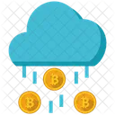 Bitcoin Rain Money Icon