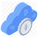 Cloud Cryptocurrency Cloud Bitcoin Digital Money Icon