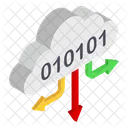 Cloud Data Binary Search Icon