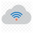 クラウドデータ、 Wi Fi、オンラインデータストレージ アイコン