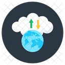 Global Cloud Data Cloud Upload Cloud Download Icon
