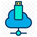 Cloud Data Penndrive Icon