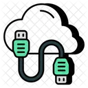Cloud Data Cable Cloud Connector Cloud Computing Icon