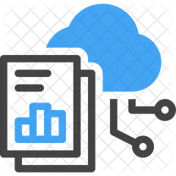 Cloud data computing  Icon