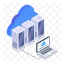 Cloud Services Cloud Data Display Data Centers Icon