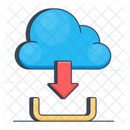 Cloud Data Download  Icon
