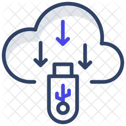 Cloud Data Download  Icon