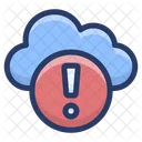 Cloud Data Error Cloud Error Cloud Computing Icon