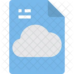 Cloud Data File  Icon