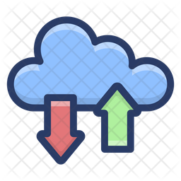 Cloud Data Hosting Icon