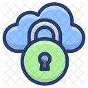 Cloud Data Lock Cloud Protection Cloud Safety Icon
