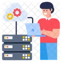 Cloud Servers Cloud Configurations Cloud Data Settings Icon