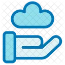 Cloud Data Protection Cloud Hand Icon