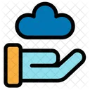 Cloud Data Protection Cloud Hand Icon