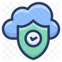 Cloud Data Protection Cloud Computing Cloud Hosting Icon