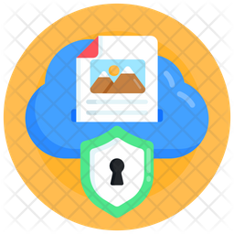 Cloud Data Safety Icon