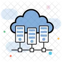 Cloud Data Server Cloud Server Hosting Cloud Computing Server Icon