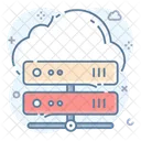 Cloud Data Server Cloud Server Hosting Cloud Computing Server Icon