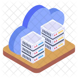 Cloud Data Servers  Icon