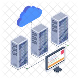Cloud Data Servers  Icon