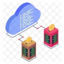 Shared Datacenter Shared Server Cloud Data Sharing Icon