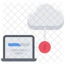 Cloud Data Sharing Cloud Sharing Laptop Icon