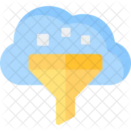 Cloud Data Sorting  Icon