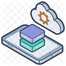 Cloud Data Storage  Icon