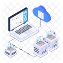 Cloud Hosting Cloud Computing Cloud Data Storage Icon