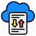 Cloud Data Transfer Cloud Data Cloud Hosting アイコン