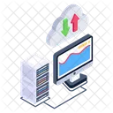 Cloud File Transferring Cloud Data Transfer Storage Data Transfer Icon