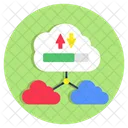 Cloud Data Transfer Cloud Data Exchange Cloud Interchange Icon