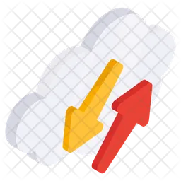 Cloud data transfer  Icon