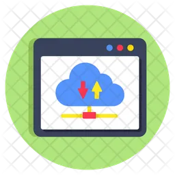 Cloud data transfer  Icon