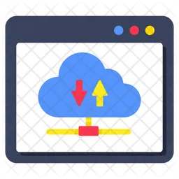 Cloud data transfer  Icon