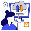 Cloud data transfer  Icon