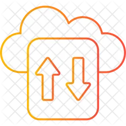 Cloud data transfer  Icon