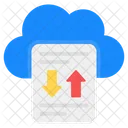 Cloud Data Transfer Cloud Data Cloud Hosting アイコン