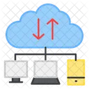 Cloud Data Transmission Cloud Data Exchange Cloud Data Rotation Icon