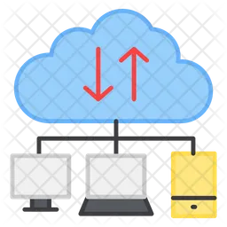 Cloud Data Transmission  Icon