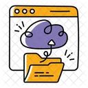 클라우드 데이터 업로드  아이콘