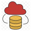 Cloud Database Cloud Server Cloud Datacenter アイコン