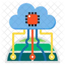 Cloud Database Internet Digital Icon