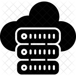 Cloud Database Icon - Download in Glyph Style