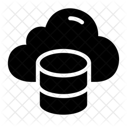 Cloud Database Icon - Download in Glyph Style